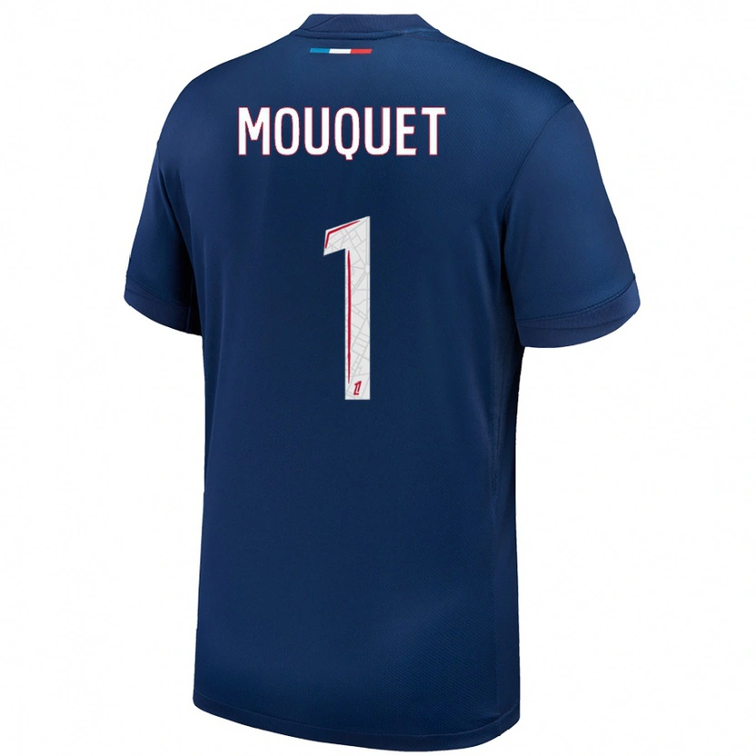 Danxen Män Louis Mouquet #1 Marinblå Vit Hemmatröja Matchtröjor 2024/25 Tröjor T-Tröja