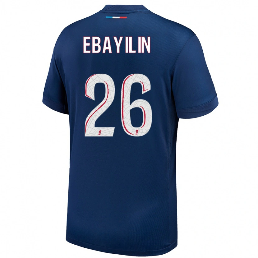 Danxen Män Anaïs Ebayilin #26 Marinblå Vit Hemmatröja Matchtröjor 2024/25 Tröjor T-Tröja