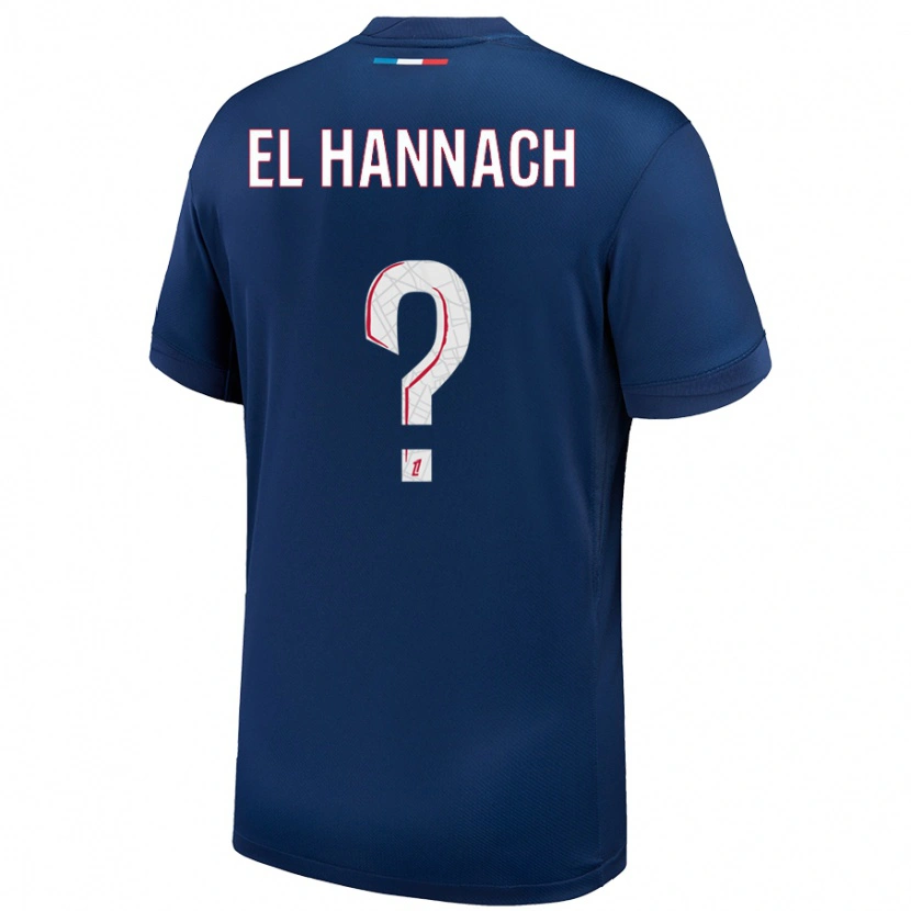 Danxen Män Younes El Hannach #0 Marinblå Vit Hemmatröja Matchtröjor 2024/25 Tröjor T-Tröja