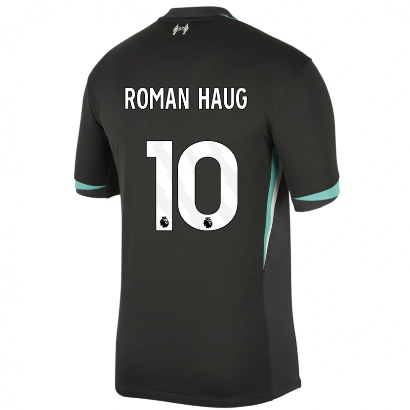 Danxen Män Sophie Román Haug #10 Svart Antracit Vit Bortatröja Matchtröjor 2024/25 Tröjor T-Tröja