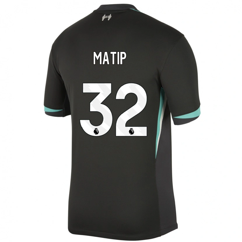 Danxen Män Joel Matip #32 Svart Antracit Vit Bortatröja Matchtröjor 2024/25 Tröjor T-Tröja
