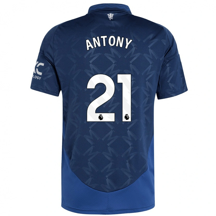 Danxen Män Antony #21 Indigo Bortatröja Matchtröjor 2024/25 Tröjor T-Tröja
