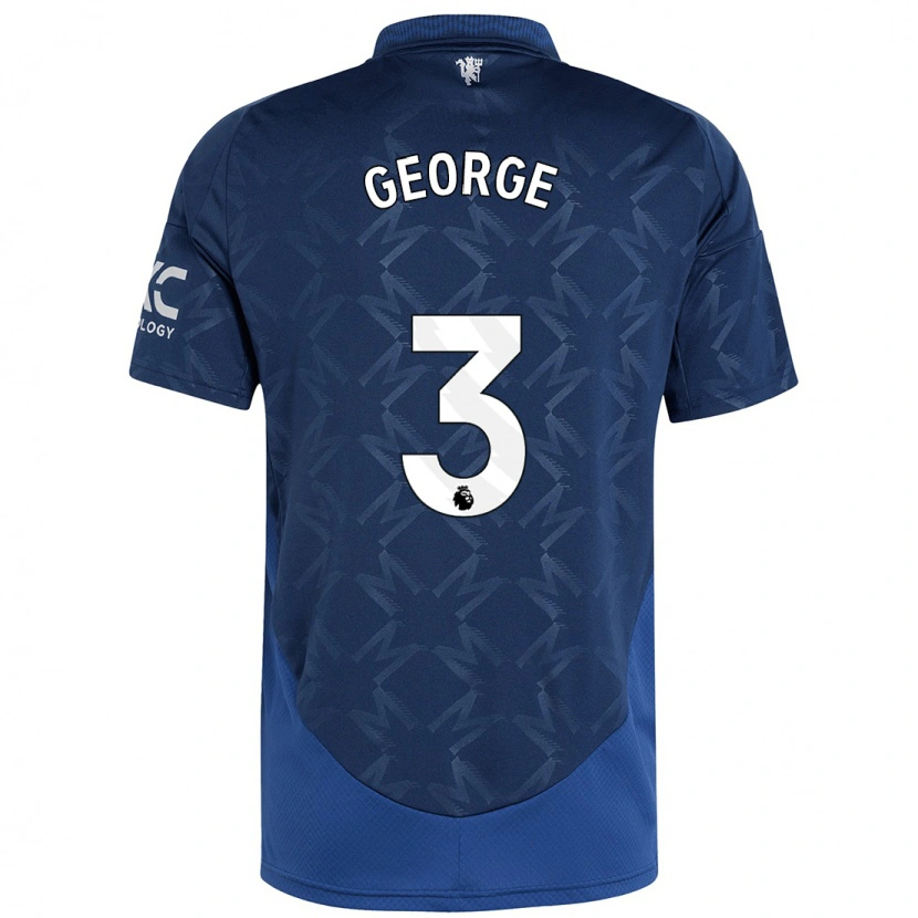 Danxen Män Gabby George #3 Indigo Bortatröja Matchtröjor 2024/25 Tröjor T-Tröja