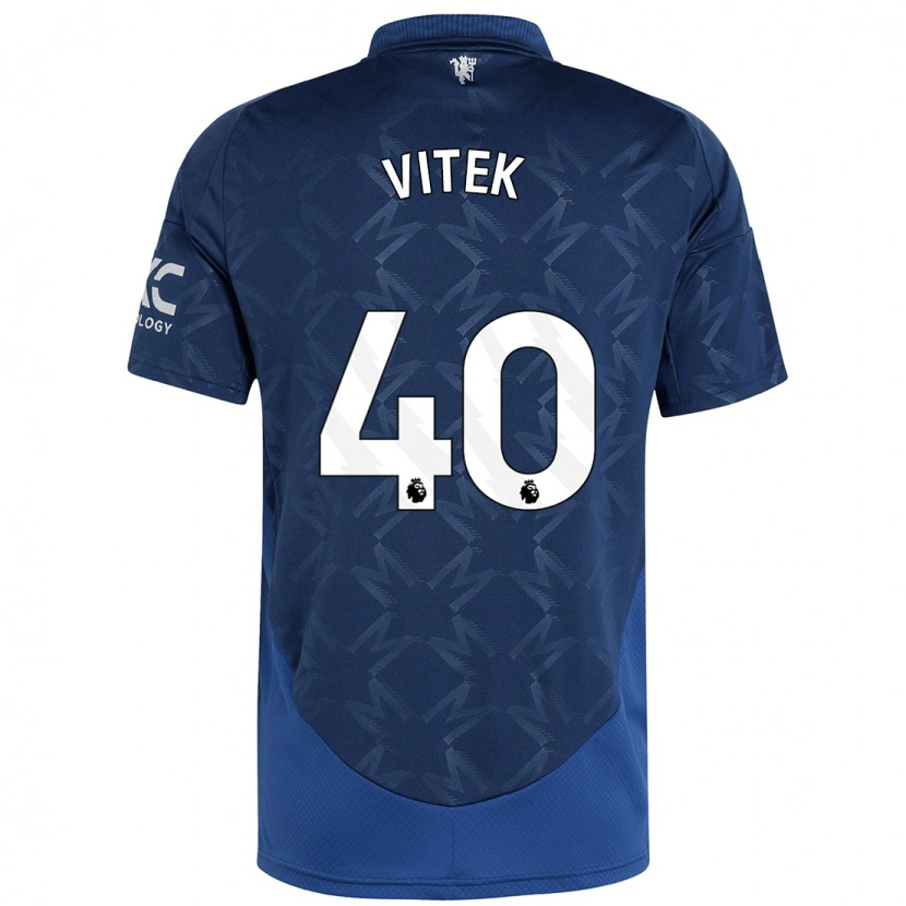 Danxen Män Radek Vitek #40 Indigo Bortatröja Matchtröjor 2024/25 Tröjor T-Tröja