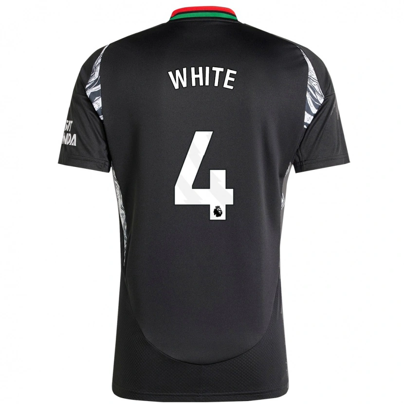 Danxen Män Ben White #4 Svart Bortatröja Matchtröjor 2024/25 Tröjor T-Tröja