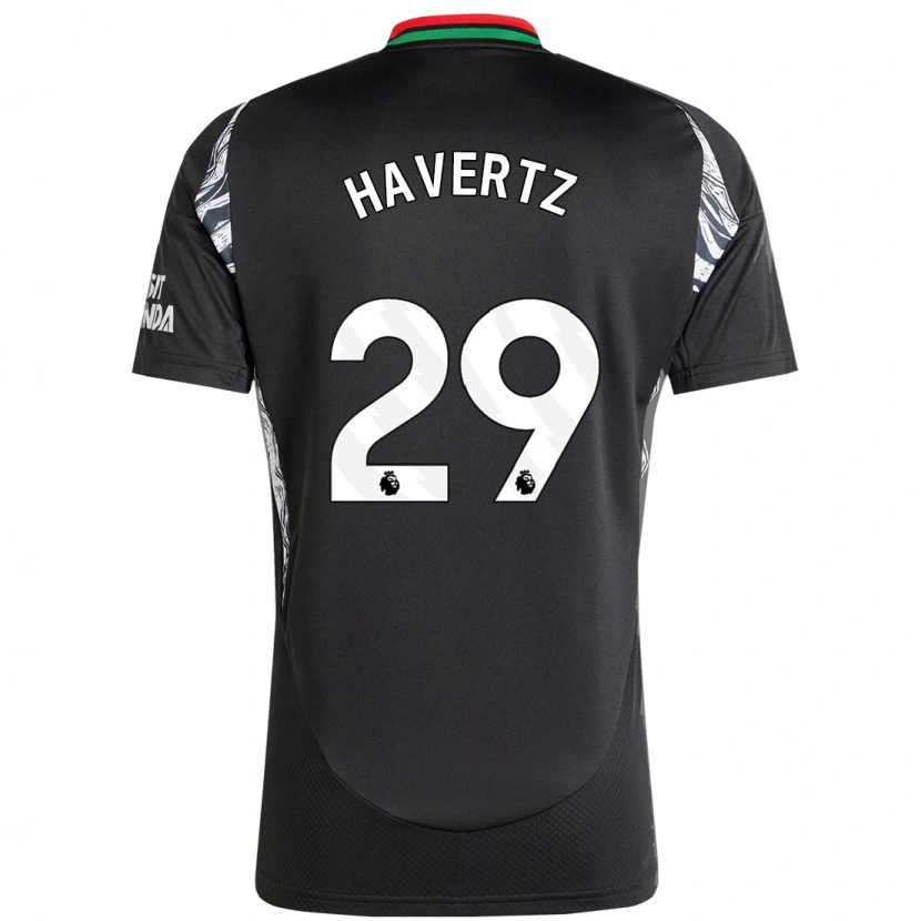 Danxen Män Kai Havertz #29 Svart Bortatröja Matchtröjor 2024/25 Tröjor T-Tröja