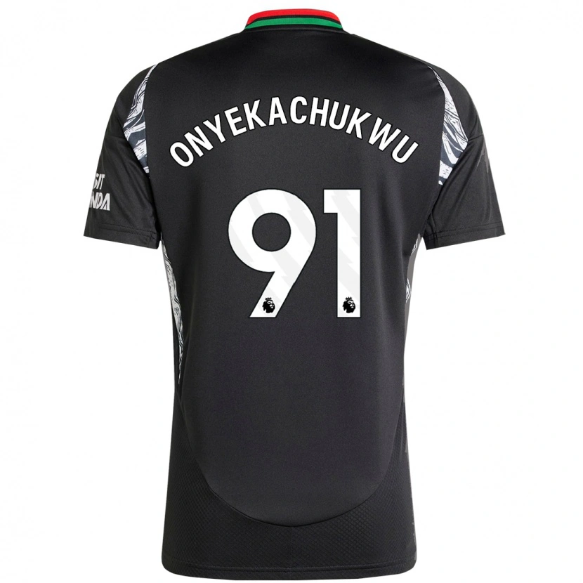 Danxen Män Samuel Onyekachukwu #91 Svart Bortatröja Matchtröjor 2024/25 Tröjor T-Tröja