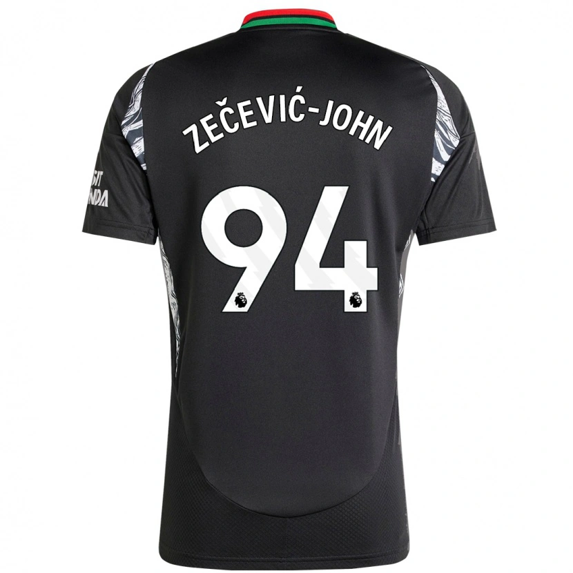 Danxen Män Louis Zečević-John #94 Svart Bortatröja Matchtröjor 2024/25 Tröjor T-Tröja