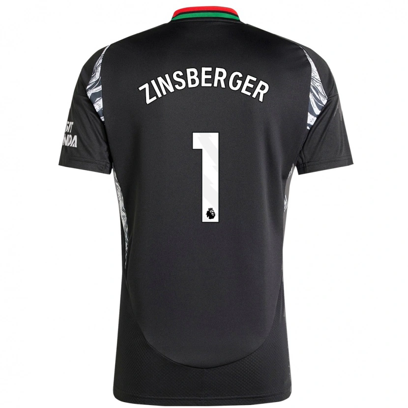 Danxen Män Manuela Zinsberger #1 Svart Bortatröja Matchtröjor 2024/25 Tröjor T-Tröja