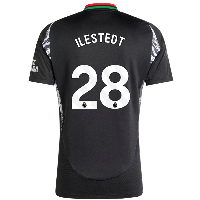 Danxen Män Amanda Ilestedt #28 Svart Bortatröja Matchtröjor 2024/25 Tröjor T-Tröja