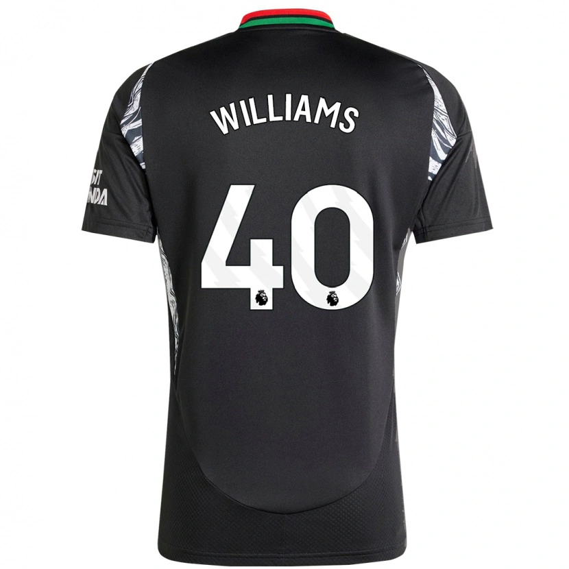 Danxen Män Naomi Williams #40 Svart Bortatröja Matchtröjor 2024/25 Tröjor T-Tröja