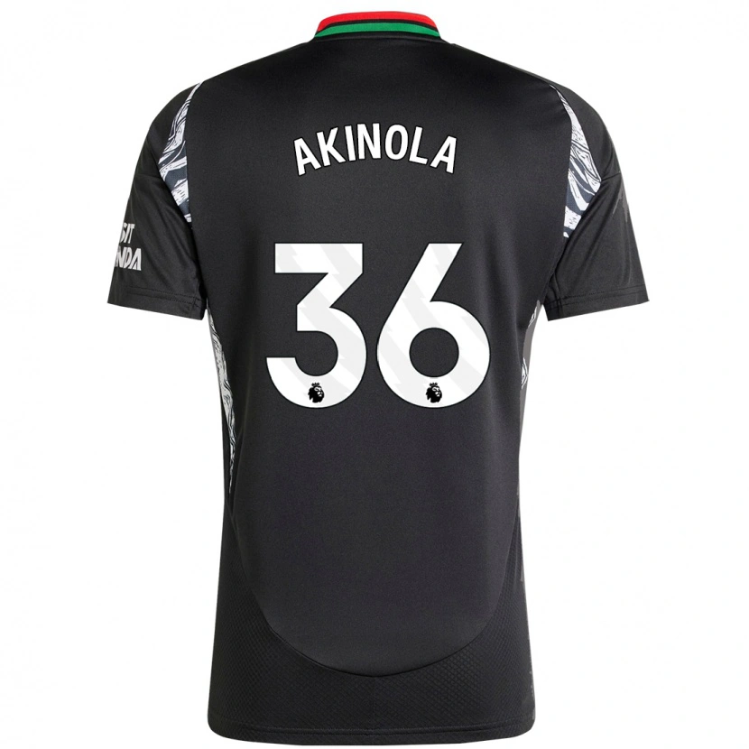 Danxen Män Tim Akinola #36 Svart Bortatröja Matchtröjor 2024/25 Tröjor T-Tröja