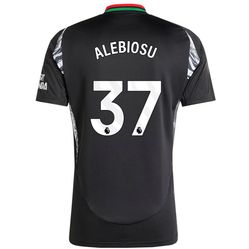 Danxen Män Ryan Alebiosu #37 Svart Bortatröja Matchtröjor 2024/25 Tröjor T-Tröja