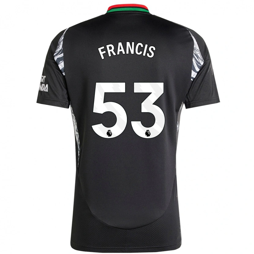 Danxen Män Jack Henry-Francis #53 Svart Bortatröja Matchtröjor 2024/25 Tröjor T-Tröja