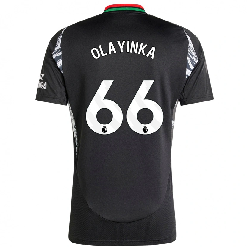 Danxen Män James Olayinka #66 Svart Bortatröja Matchtröjor 2024/25 Tröjor T-Tröja