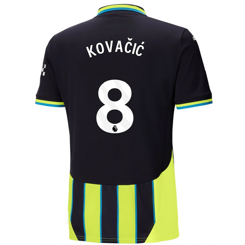 Danxen Män Mateo Kovacic #8 Blågul Bortatröja Matchtröjor 2024/25 Tröjor T-Tröja