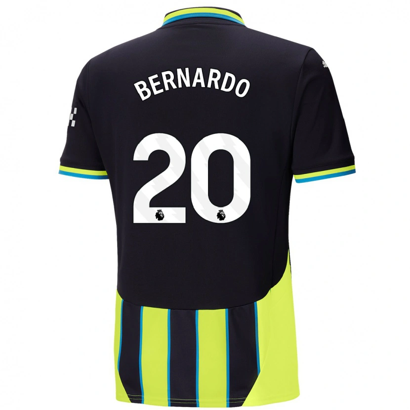 Danxen Män Bernardo Silva #20 Blågul Bortatröja Matchtröjor 2024/25 Tröjor T-Tröja