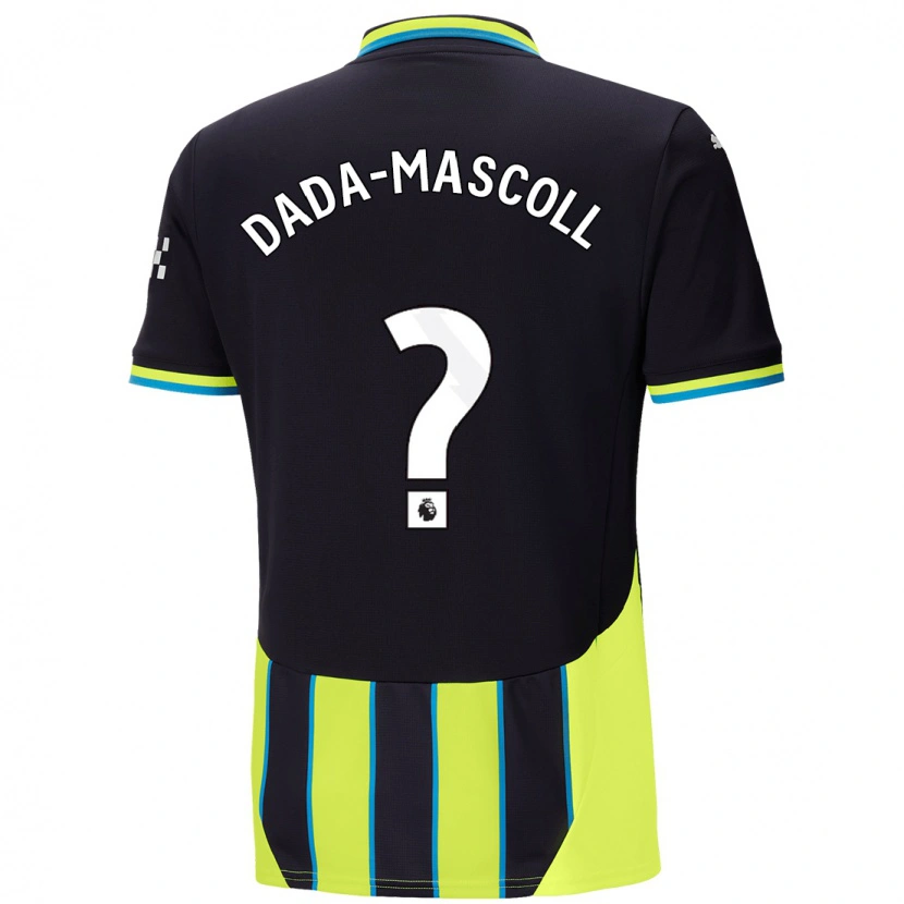 Danxen Män Isaiah Dada-Mascoll #0 Blågul Bortatröja Matchtröjor 2024/25 Tröjor T-Tröja