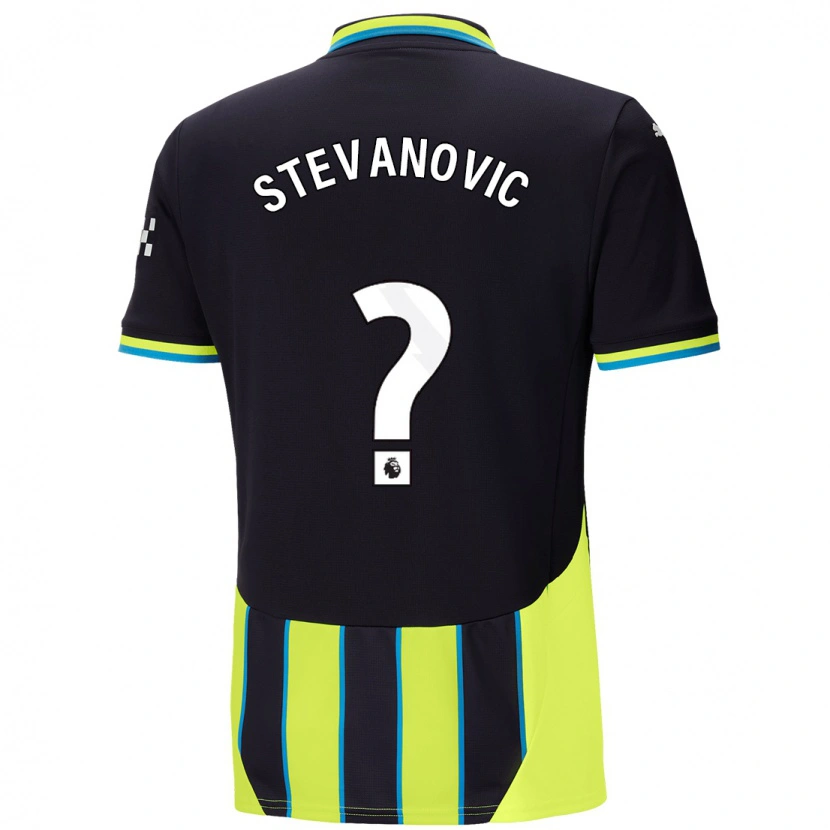 Danxen Män Filip Stevanovic #0 Blågul Bortatröja Matchtröjor 2024/25 Tröjor T-Tröja