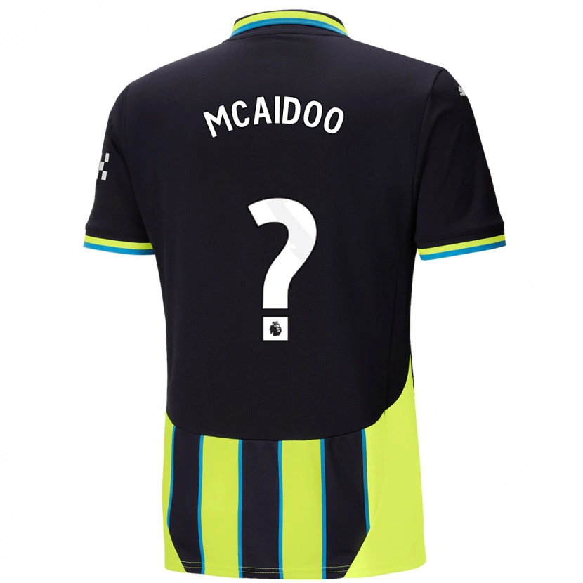 Danxen Män Ryan Mcaidoo #0 Blågul Bortatröja Matchtröjor 2024/25 Tröjor T-Tröja