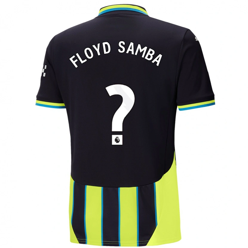 Danxen Män Floyd Samba #0 Blågul Bortatröja Matchtröjor 2024/25 Tröjor T-Tröja