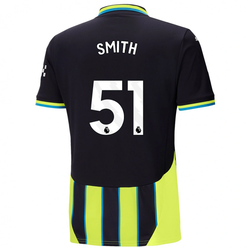 Danxen Män Isaac Smith #51 Blågul Bortatröja Matchtröjor 2024/25 Tröjor T-Tröja