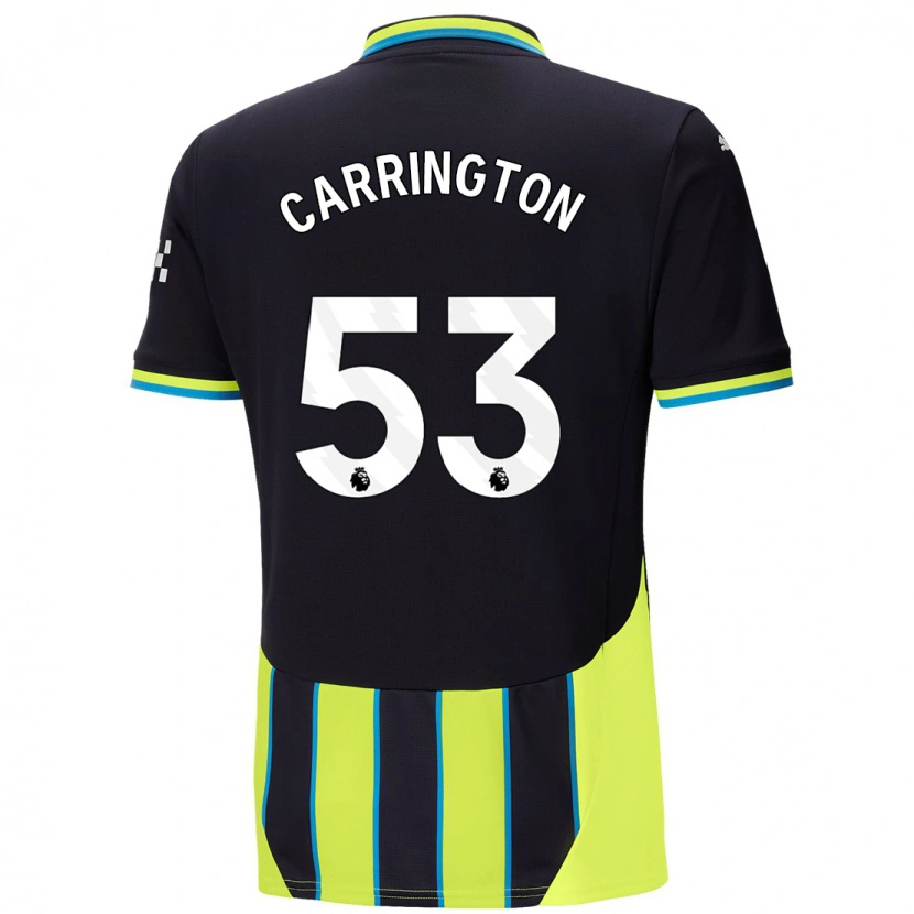 Danxen Män Ezra Carrington #53 Blågul Bortatröja Matchtröjor 2024/25 Tröjor T-Tröja