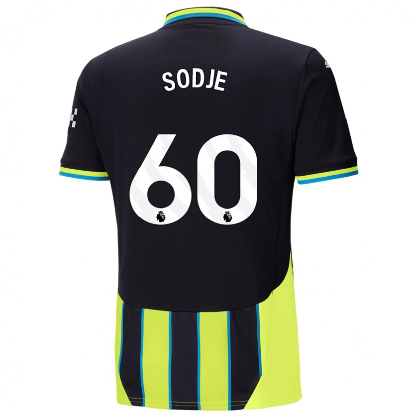 Danxen Män Tai Sodje #60 Blågul Bortatröja Matchtröjor 2024/25 Tröjor T-Tröja