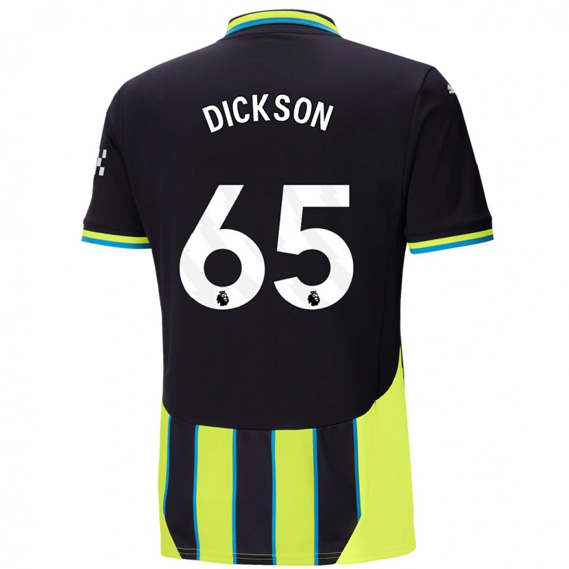 Danxen Män Will Dickson #65 Blågul Bortatröja Matchtröjor 2024/25 Tröjor T-Tröja
