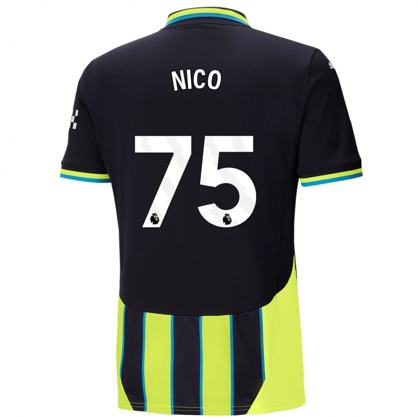 Danxen Män Nico O'reilly #75 Blågul Bortatröja Matchtröjor 2024/25 Tröjor T-Tröja