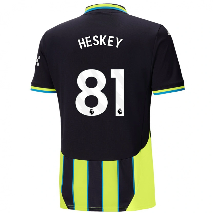 Danxen Män Jaden Heskey #81 Blågul Bortatröja Matchtröjor 2024/25 Tröjor T-Tröja