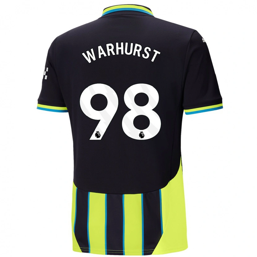 Danxen Män Matty Warhurst #98 Blågul Bortatröja Matchtröjor 2024/25 Tröjor T-Tröja