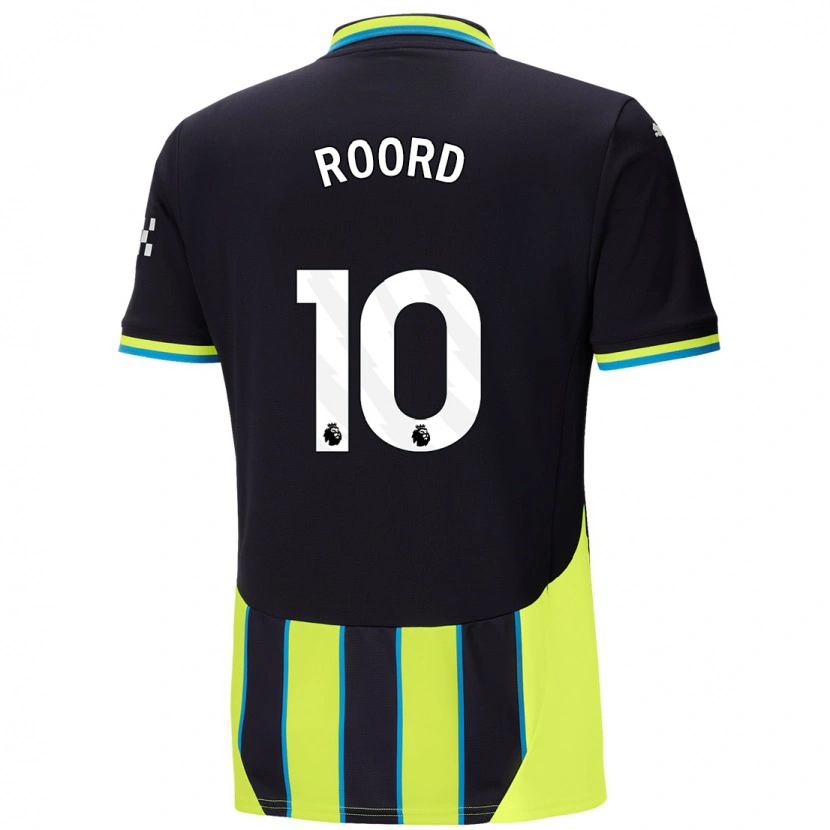Danxen Män Jill Roord #10 Blågul Bortatröja Matchtröjor 2024/25 Tröjor T-Tröja