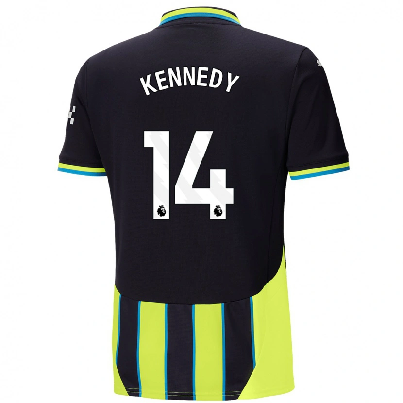 Danxen Män Alanna Kennedy #14 Blågul Bortatröja Matchtröjor 2024/25 Tröjor T-Tröja