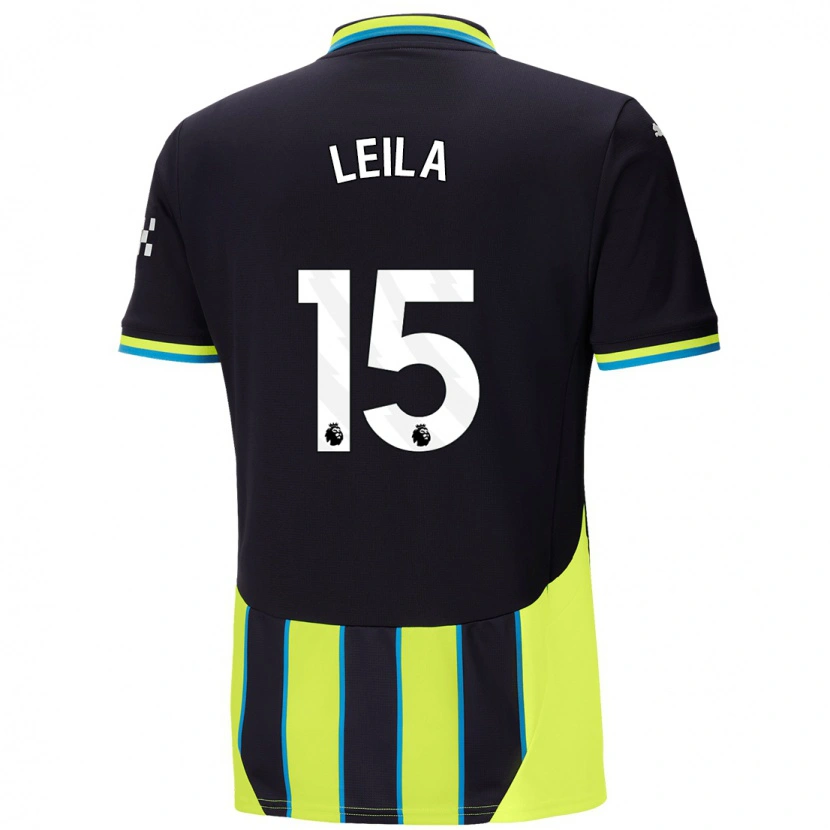 Danxen Män Leila Ouahabi #15 Blågul Bortatröja Matchtröjor 2024/25 Tröjor T-Tröja