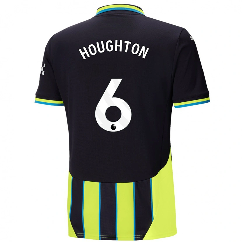 Danxen Män Steph Houghton #6 Blågul Bortatröja Matchtröjor 2024/25 Tröjor T-Tröja