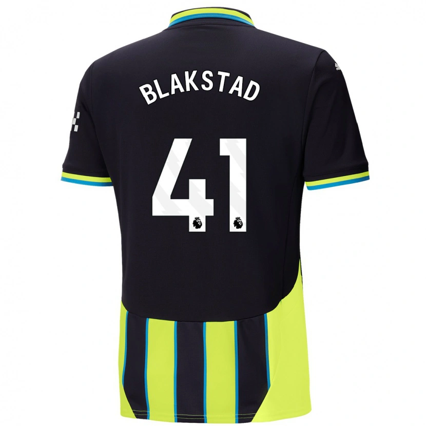 Danxen Män Julie Blakstad #41 Blågul Bortatröja Matchtröjor 2024/25 Tröjor T-Tröja