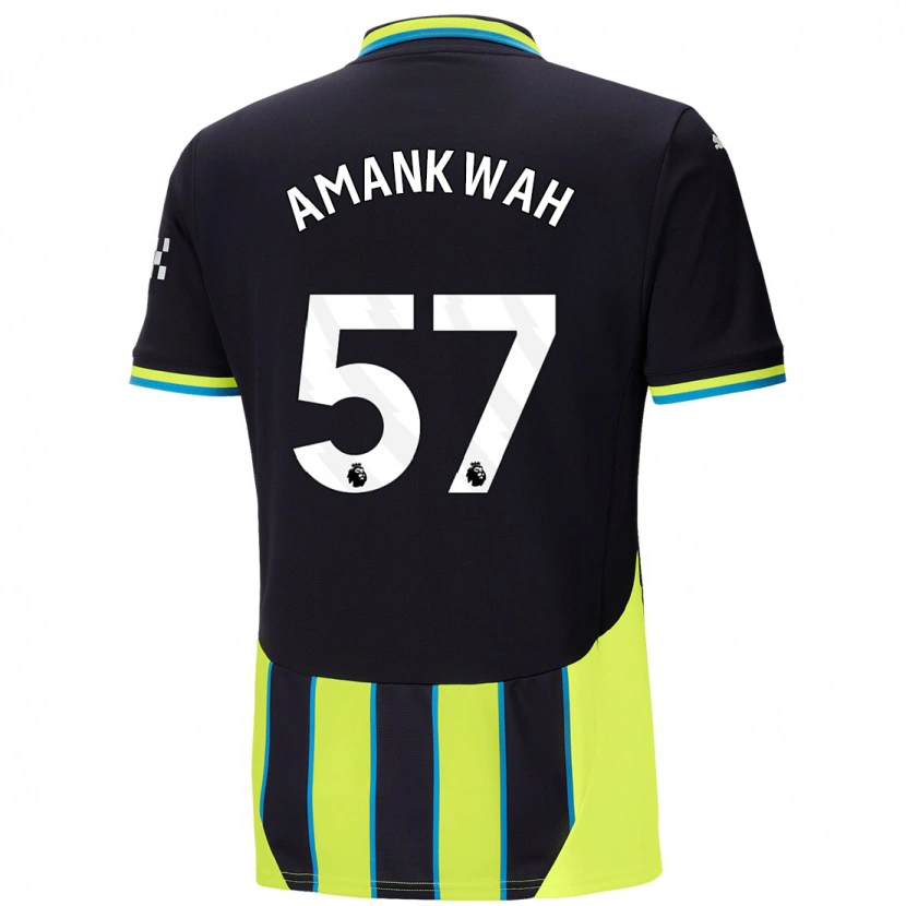Danxen Män Yeboah Amankwah #57 Blågul Bortatröja Matchtröjor 2024/25 Tröjor T-Tröja