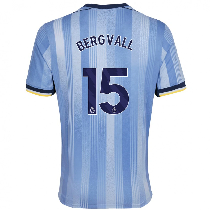 Danxen Män Lucas Bergvall #15 Ljusblå Bortatröja Matchtröjor 2024/25 Tröjor T-Tröja
