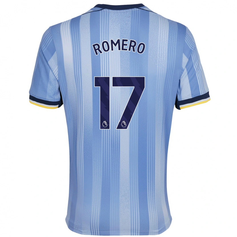Danxen Män Cristian Romero #17 Ljusblå Bortatröja Matchtröjor 2024/25 Tröjor T-Tröja