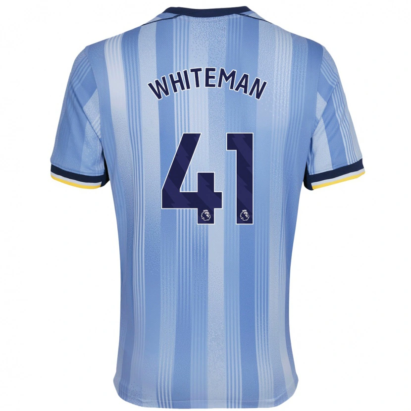Danxen Män Alfie Whiteman #41 Ljusblå Bortatröja Matchtröjor 2024/25 Tröjor T-Tröja