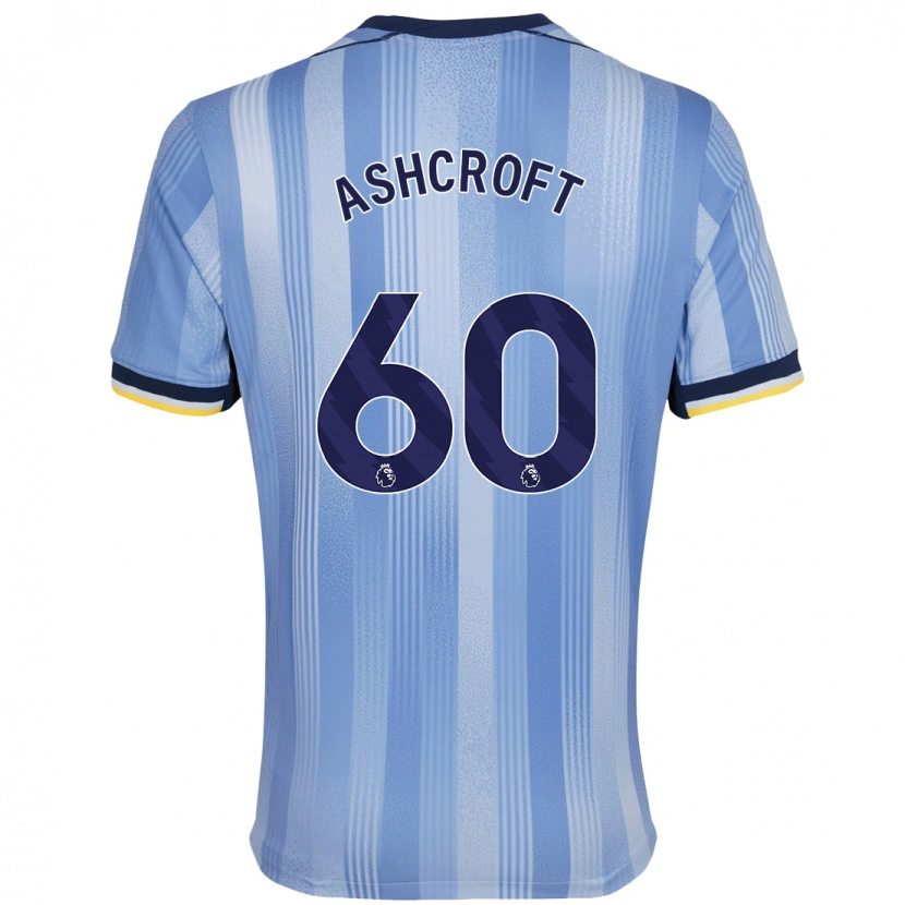 Danxen Män Tyrell Ashcroft #60 Ljusblå Bortatröja Matchtröjor 2024/25 Tröjor T-Tröja