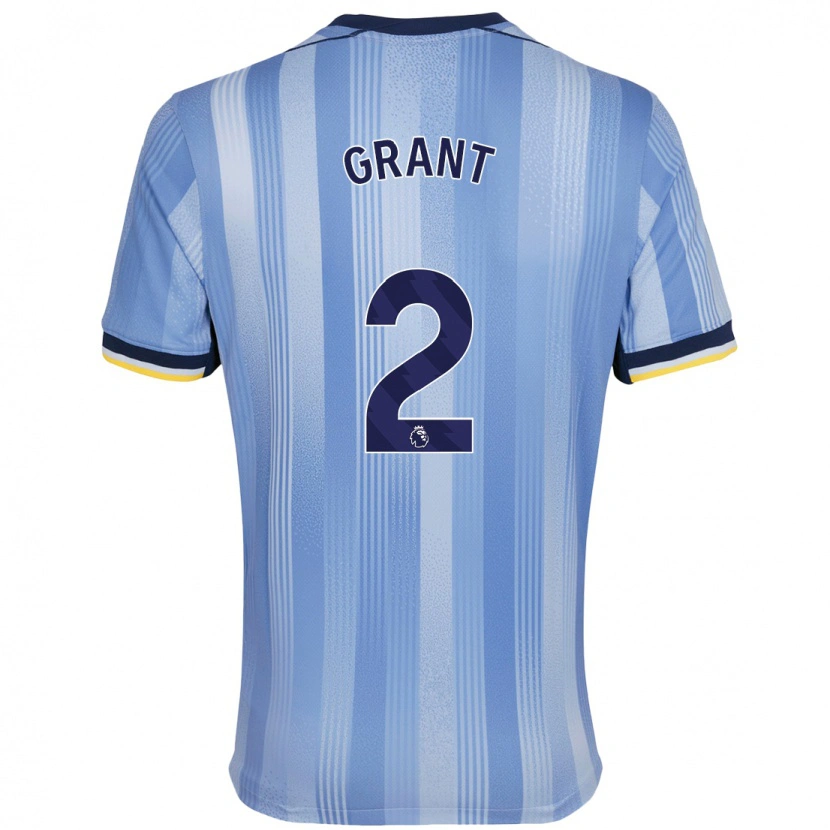 Danxen Män Charlotte Grant #2 Ljusblå Bortatröja Matchtröjor 2024/25 Tröjor T-Tröja