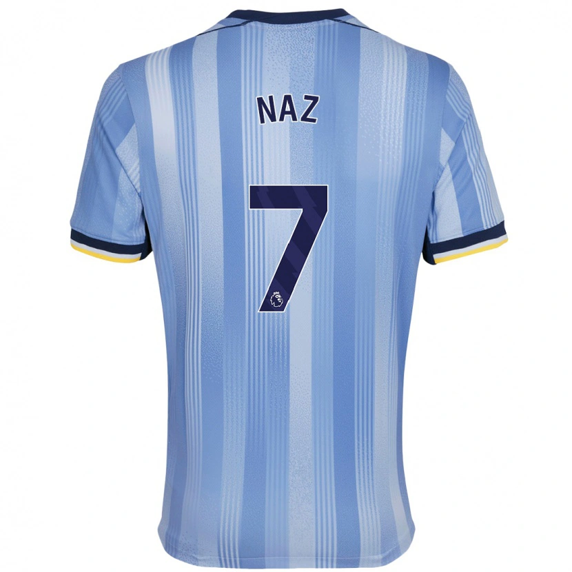 Danxen Män Jessica Naz #7 Ljusblå Bortatröja Matchtröjor 2024/25 Tröjor T-Tröja