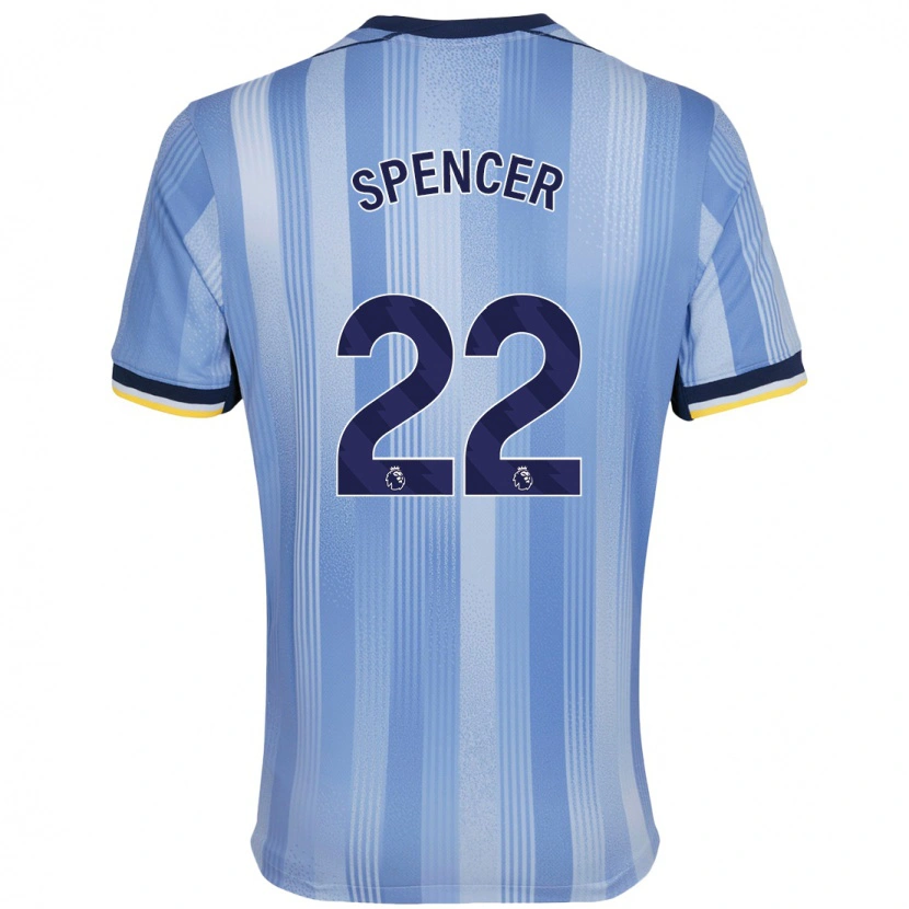 Danxen Män Rebecca Spencer #22 Ljusblå Bortatröja Matchtröjor 2024/25 Tröjor T-Tröja