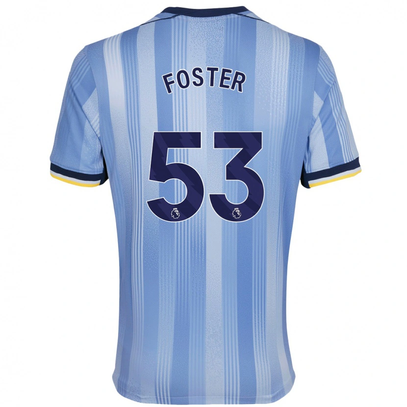 Danxen Män Brooklyn Lyons-Foster #53 Ljusblå Bortatröja Matchtröjor 2024/25 Tröjor T-Tröja