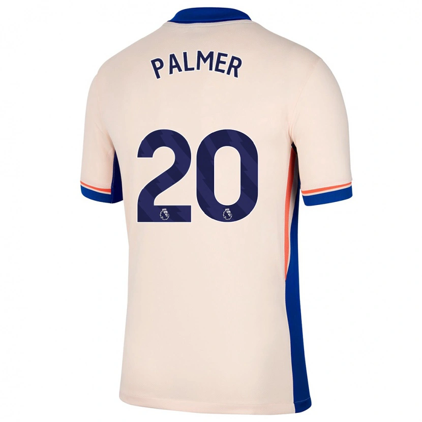 Danxen Män Cole Palmer #20 Ljus Beige Bortatröja Matchtröjor 2024/25 Tröjor T-Tröja