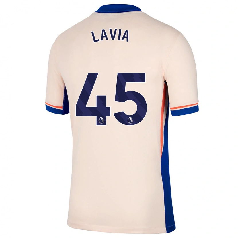 Danxen Män Roméo Lavia #45 Ljus Beige Bortatröja Matchtröjor 2024/25 Tröjor T-Tröja