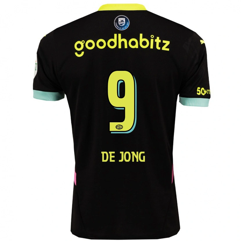 Danxen Män Luuk De Jong #9 Svart Gul Bortatröja Matchtröjor 2024/25 Tröjor T-Tröja
