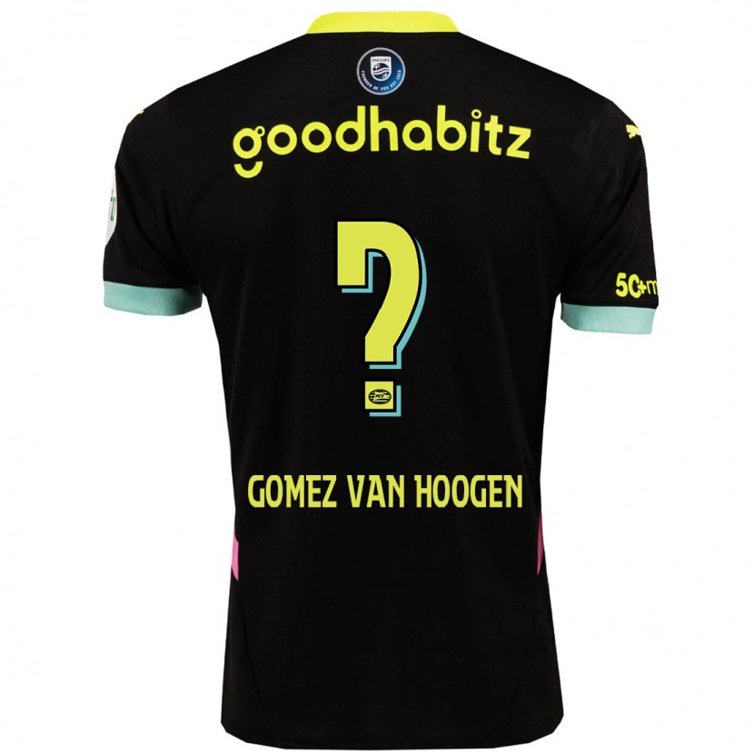 Danxen Män Samuel Gomez Van Hoogen #0 Svart Gul Bortatröja Matchtröjor 2024/25 Tröjor T-Tröja